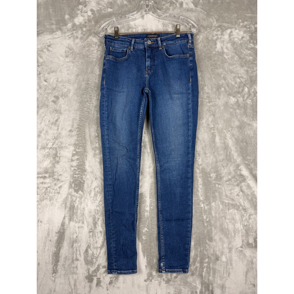Scotch & Soda La Bohemienne Mid Rise Skinny Jeans Dark Wash Blue Size 27/32